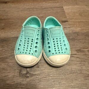 Native Kids Teal Slip-On Sneakers